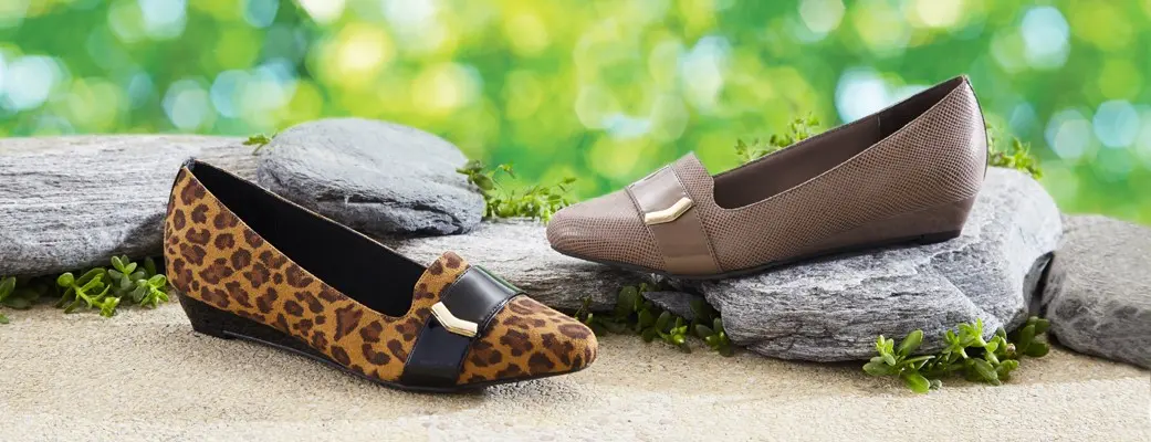 Elegant low wedges for women