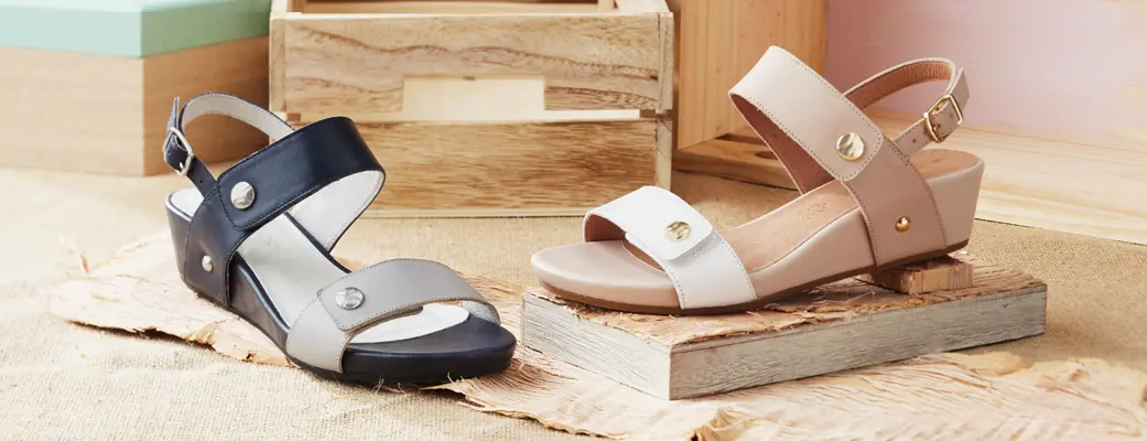 Leather low wedge sandals australia
