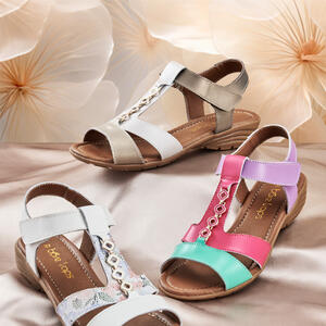 ALLY by Bare Traps
 * Leather T0Bar Sandal
 * Metal Chaim Trim
 * Low Wedge
https://www.baretraps.com.au/buy/shoes~leather/ally-metal
Just $79.95

 #leathersandals #comfortshoes #springsandals