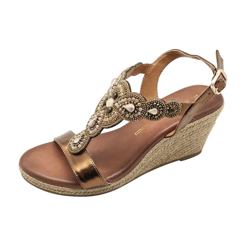 Viking Bronze Simona Ricci Shield Wedge Sandal