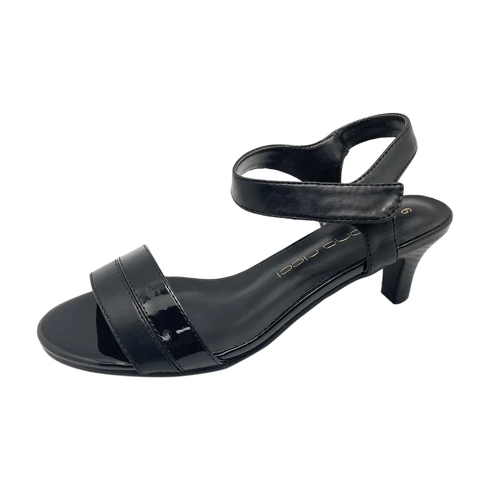 Trendy Black Simona Ricci Mid Heel Sandals online Summer Spring