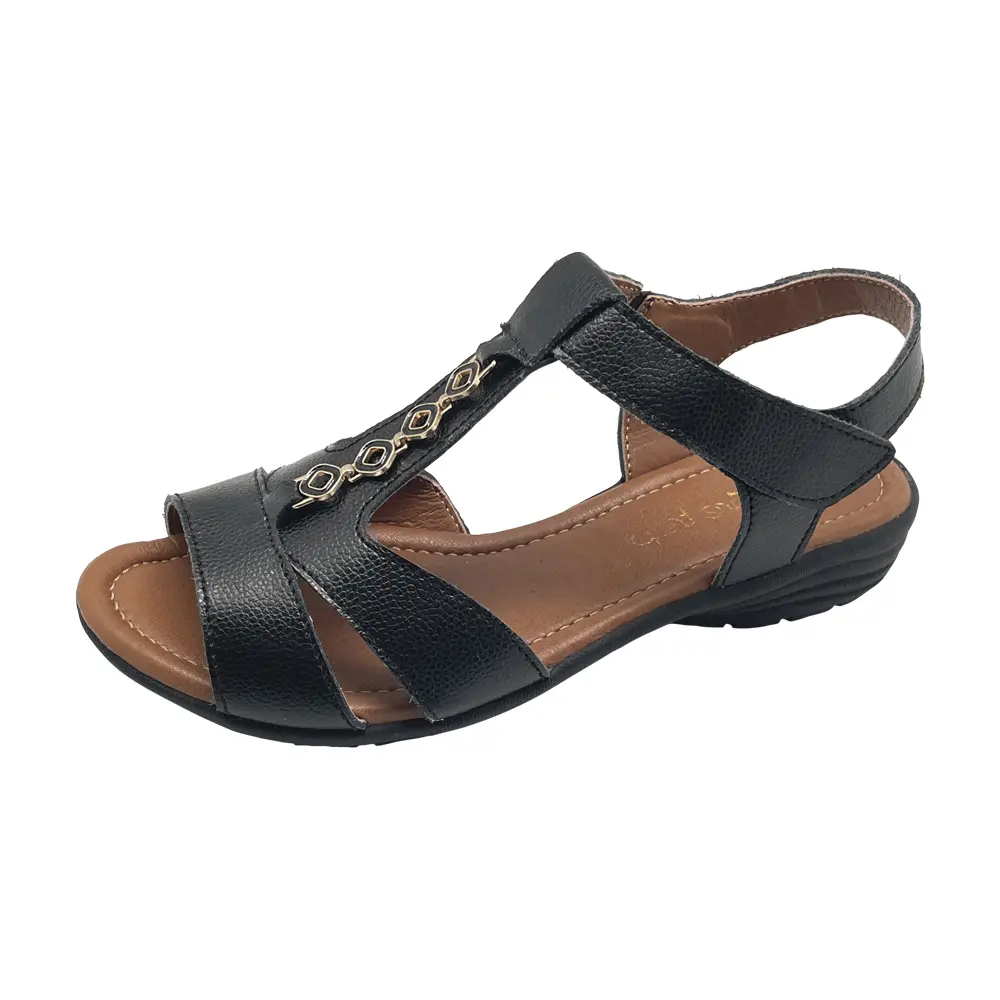Albany Black Bare Traps Leather Comfort Sandals Online